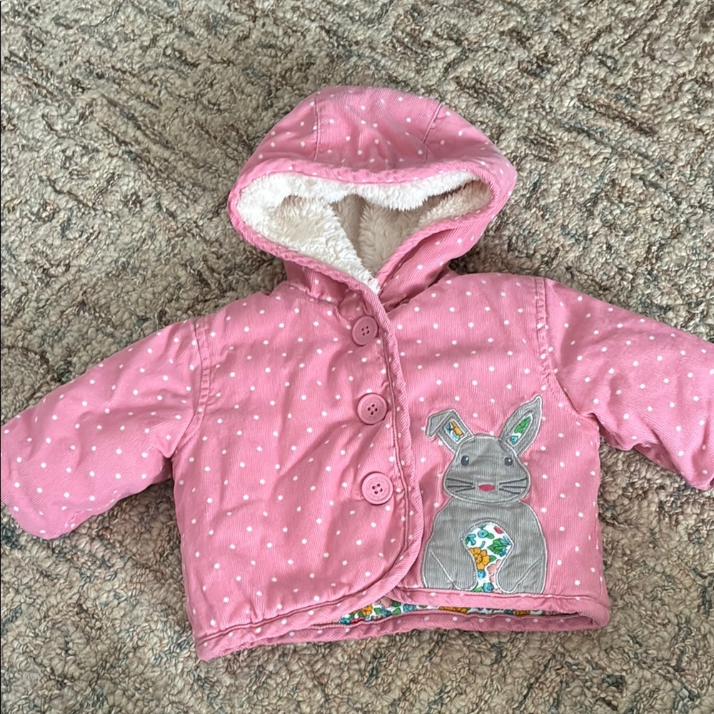 Baby Boden Bunny hooded jacket 0-3M